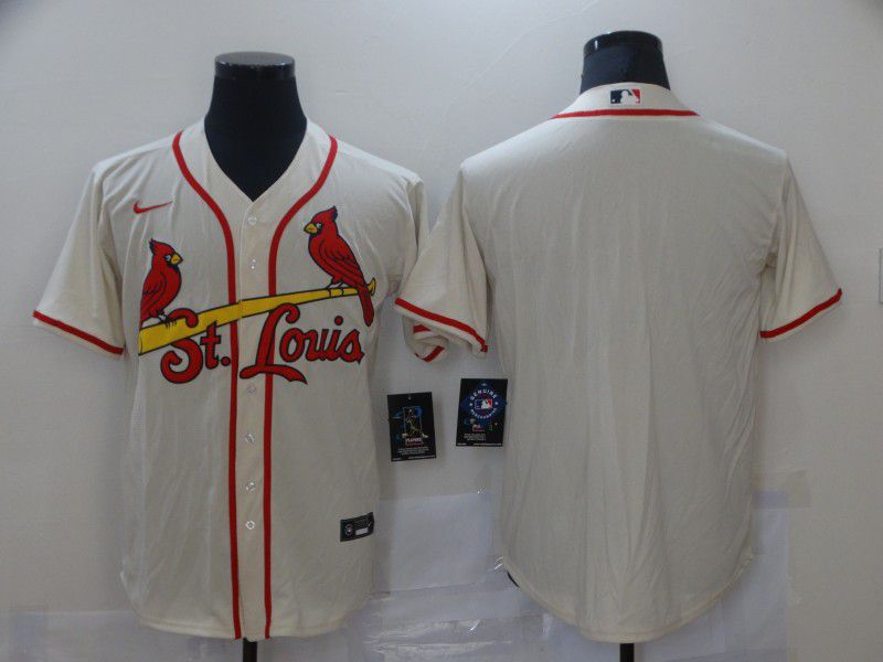 Cheap Men St.Louis Cardinals Blank Cream Game Nike MLB Jerseys